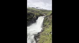 kayaking a waterfall at the artic circle