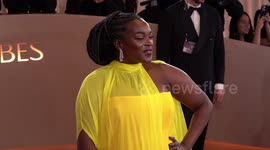 UNCAPTIONED: Wunmi Mosaku debuts pregnancy at Golden Globes