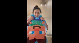 Hilarious moment mum in Kent tries to blow her son’s birthday balloon up with unfortunate valve placement. Straw removal may make some wince.