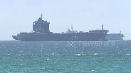 Iranian naval ship IRIS Shahid Mahdavi seen sailing of South Africa’s coast