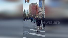 Protesters against immigration crackdown converge in Manhattan