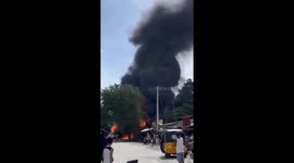 Huge blast rips through petrol station in the Philippines