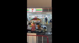 Yabba Kebabba Doo! Vendor wears Fred Flintstone outfit to sell 'dinosaur meat'