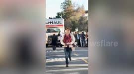 U-Haul truck drove at Iranian rally crowds prompting chaos