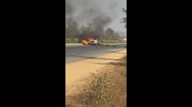 LPG cylinders explode during vehicle fire in India