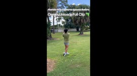 Shocking moment pet owner shoots dead iguana after his dog injured it