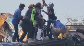 Thailand train crash caused by falling crane leaves at least 22 dead and 55 injured
