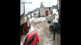 Man slips on ice and falls backwards in Croatia, viral TikTok reaches 156,000 views