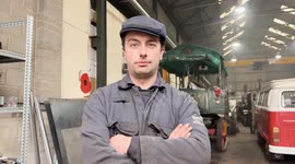 Britain's youngest steam engineer restores 10-tonne century-old steamroller