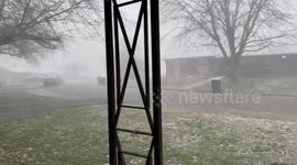 US: Snow Squall Reduces Visibility in Franklin County, KY