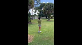 Shocking moment pet owner shoots dead iguana after his dog injured it