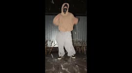 Man slips while attempting dance trend in Volgograd, Russia