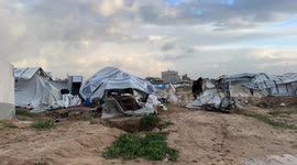Winter storm decimates tents in Gaza’s Bureij Refugee Camp