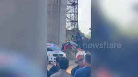 Over 20 dead as crane collapses onto train in Thailand