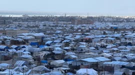 Winter storm and rising seas wreak havoc on Gaza tent camps