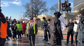 Protest against ICE and Trump staged in Detroit