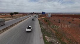 DRONE - Syrian army reinforces positions in Deir Hafir of Aleppo