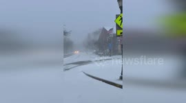 US: Snow Squalls Slam Northern Illinois As Roads Rapidly Deteriorate