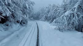 Cam Mountain in Turkiye's Sakarya covered in snow after winter storm