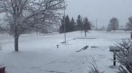 US: Lake-Effect Snow and Snow Squalls Hit Michigan and Indiana 2