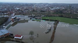 England faces up to 5cm of rain as footage shows famous cricket ground flooded