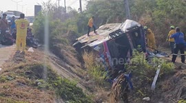 Bus crash injures 30 workers in eastern Thailand