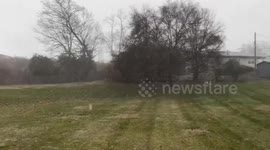 US: Strong Snow Squall Moves into Franklin County, Kentucky