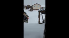 WInter snowstorm in Ontario