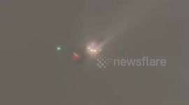 US: Plane Takes Off Amid Heavy Snowfall at Rochester Airport