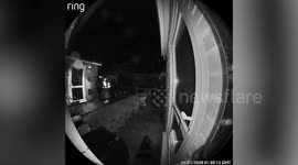 Delivery man caught on Ring camera removing emergency water bottles from doorstep