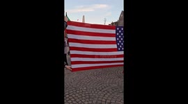 Solidarity rally at Dam Square echoes protest slogans in Amsterdam, Netherlands