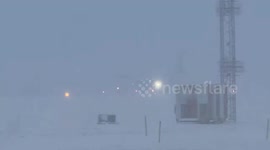 JetBlue Planes Taxi Through Heavy Snow as Winter Storm Batters Rochester, New York