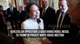 Venezuelan Opposition Leader Hands Nobel Medal to Trump in Private White House Meeting