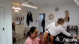 Stylist stunned as final client reveals hair past her waist in viral UK TikTok