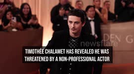 Timothée Chalamet was threatened by non-professional actor while filming Marty Supreme