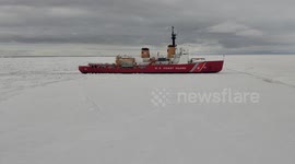 Antarctica: USCGC Polar Star Smashes Through Antarctic Ice During Operation Deep Freeze 2026