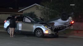 US, Phoenix: Tempe Beck Avenue Rollover Crash