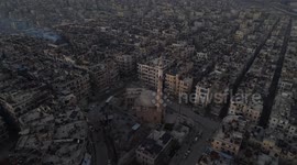 Syria: Aerial View of Sheikh Maqsoud in Aleppo Amid Conflict