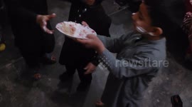 Kids Dirty his faces with birthday cake they out of control