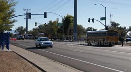 US, Phoenix: Peoria 83rd Avenue School Bus Traffic Collision