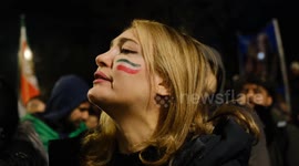 Crowds march on Iranian Embassy in London calling for regime change as thousands have been believed to be killed in brutal crackdown