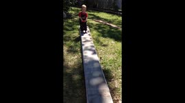 Tiny Gymnast! Little Boy's Joyful Balance Beam Walk Will Melt Your Heart