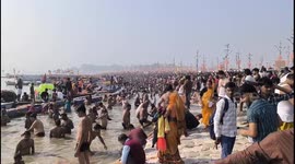 300 million people took a holy dip in the Ganges on the occasion of Mauni Amavasya.