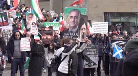 Iranians Rally for Regime Change at Royal Concert Hall, Glasgow