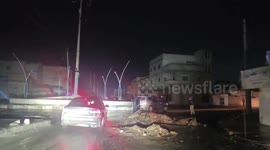 Syria, Ar Raqqah: The moment Syrian Army forces entered the strategic city of Tabqa in the countryside of Raqqa