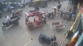 Shocking CCTV: Stray Bull Hurls Woman to the Ground Near SBI Branch in UP’s Shamli