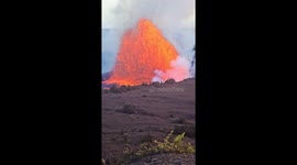 Kilauea eruption, episode 38, December 6 2025 at 4:26pm local time, Hawaii Volcanoes National Park.