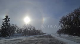 Manitoba's Skies Light Up: Incredible Sun Halo Display Captured on Camera