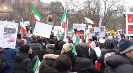 Rally against oppressive Iranian regime of Supreme Leader Ali Hosseini Khamenei. 2