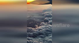 Wildfire smoke seen from plane flying over Chile